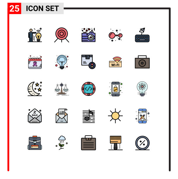 现代设置25填充线平面颜色图片下载