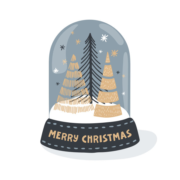 平的圣诞装饰图片下载