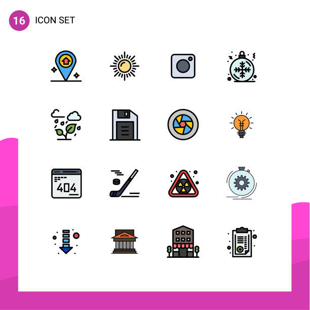 现代集16平色填充线条图片下载