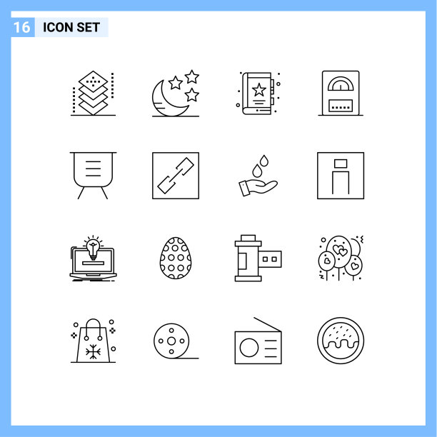 16通用轮廓符号符号删除浴图片下载