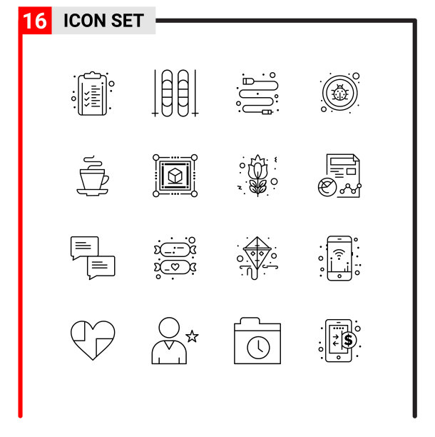 股票图标包16行符号和符号图片下载