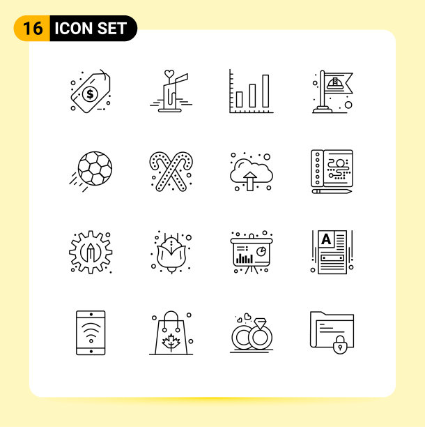 16个主题大纲和可编辑的符号踢图片下载