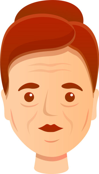 女人成人皱纹图标卡通风格图片下载