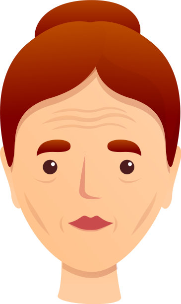 女性皮肤病学皱纹图标卡通风格图片下载