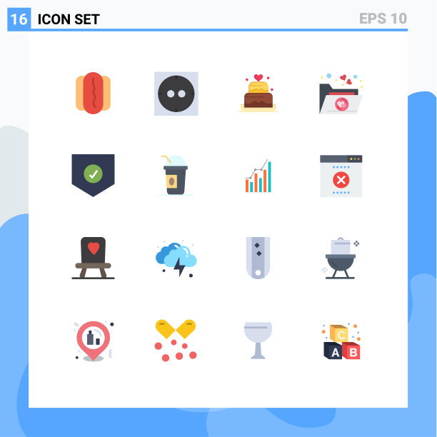 16种适用于网络和移动的通用平面颜色图片下载