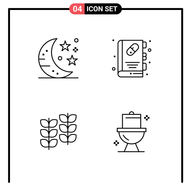 象形图设置4个简单的填充线平色图片下载