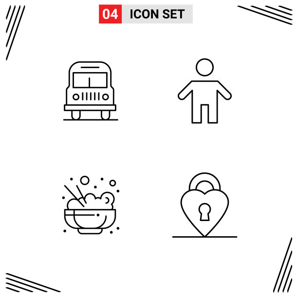 股票图标包4线标志和符号图片下载