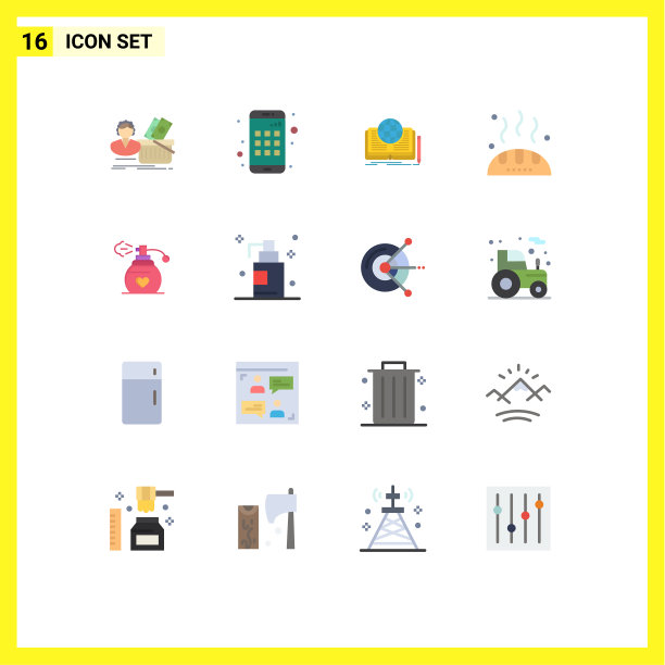 16种通用的单色标志象征着香水图片下载