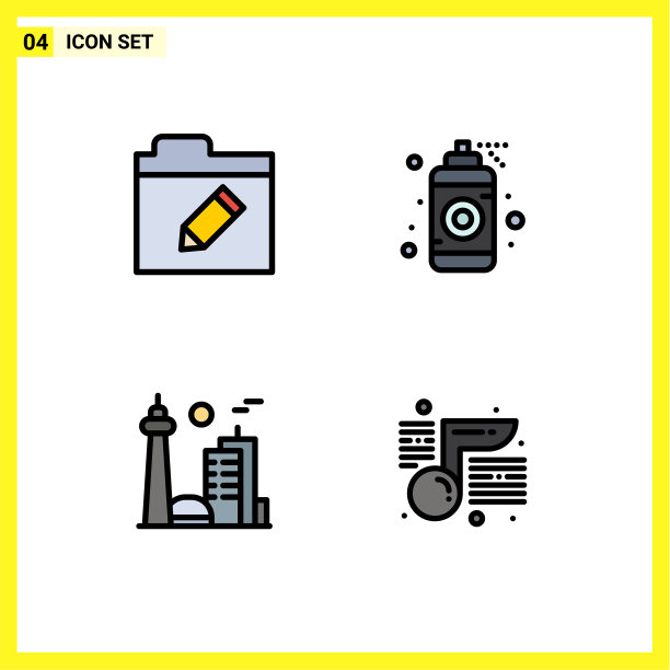 填充线平色包4个通用符号图片下载