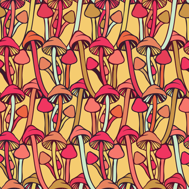 无缝彩色图案与内衬图片下载