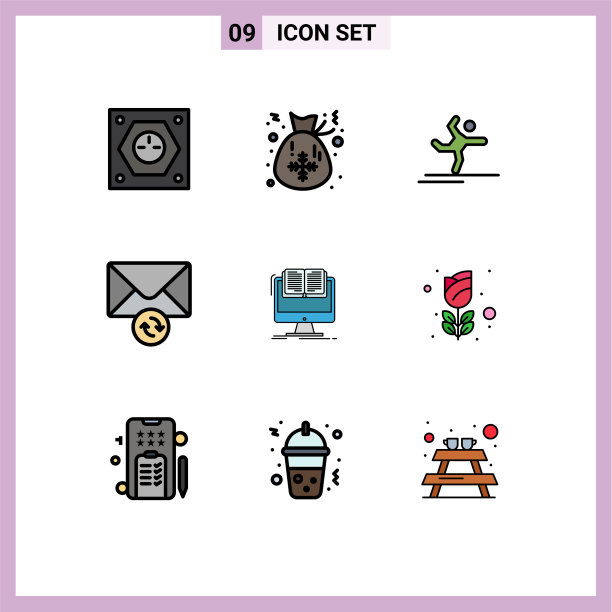 第九组填充线和平色标志图片下载