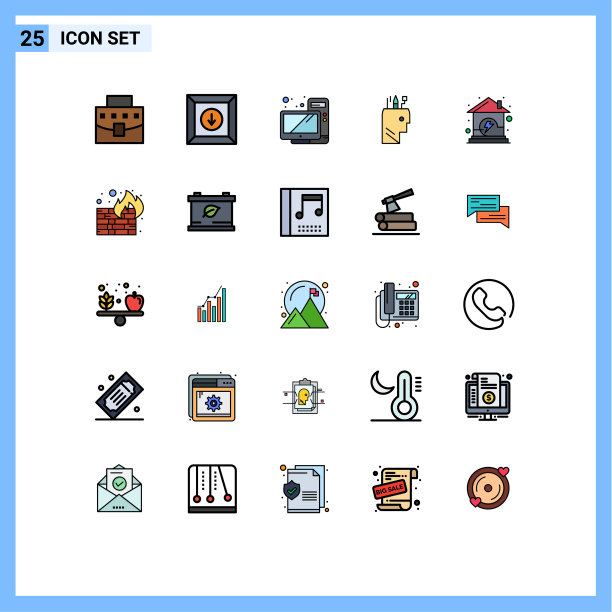 通用图标符号组25现代填充图片下载