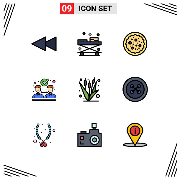 股票图标包9行符号和符号图片下载