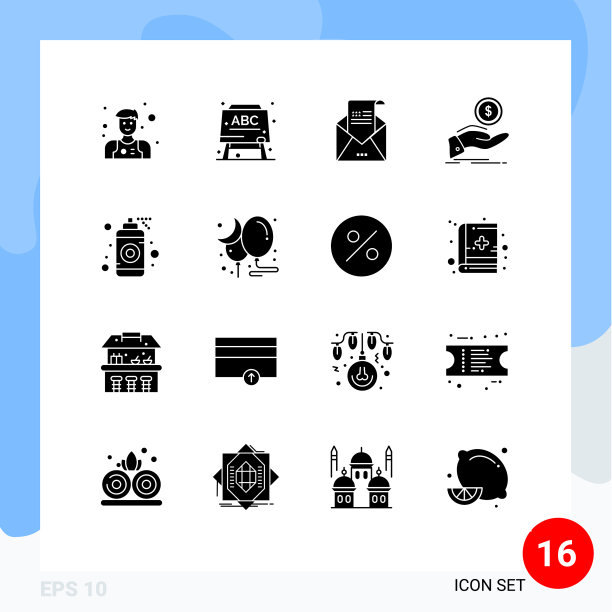 移动界面立体字形设置16个象形文字图片下载
