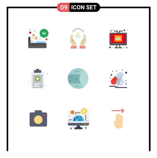 9 .用户界面平面彩色包装现代标识图片下载