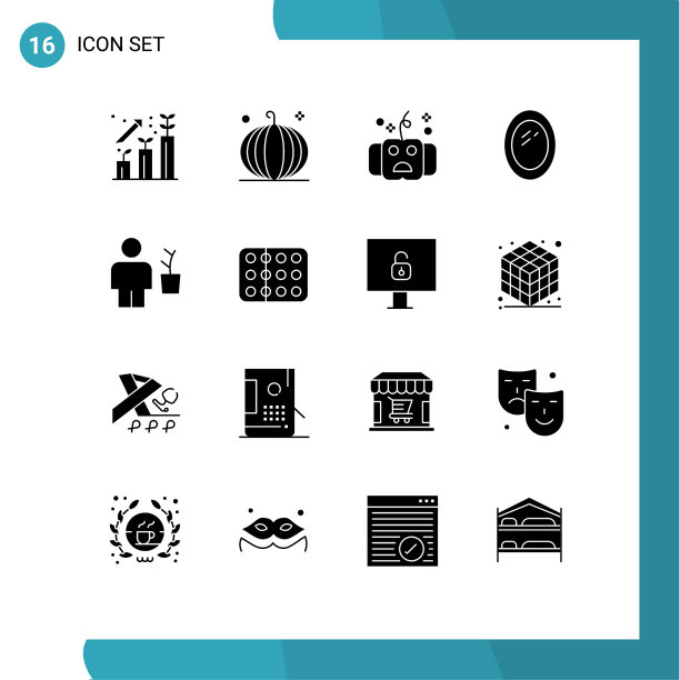 包16个创造性的固体雕文化身图片下载