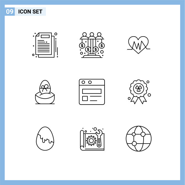 9主题大纲和可编辑符号食物图片下载