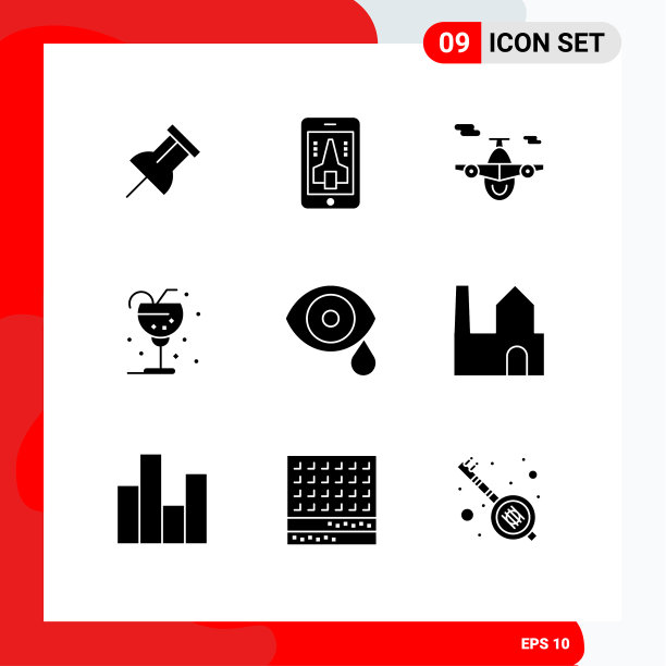 象形文字设9个简单立体眼形图片下载