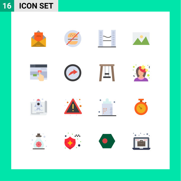 16种适用于网络和移动的通用平面颜色图片下载