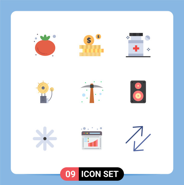 9种适用于网络和移动的通用平面颜色图片下载