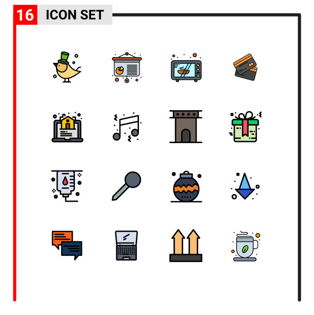 16个创意图标的现代标志和符号图片下载