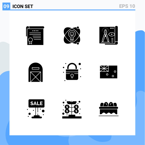 用户界面包9个基本立体字形图片下载