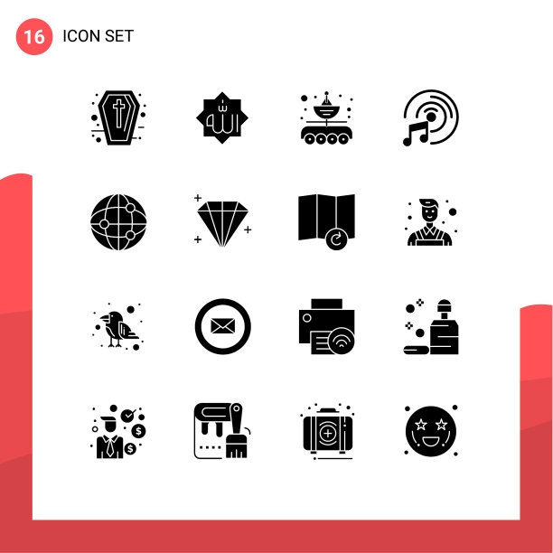 16 .用户界面实心字形包现代图片下载