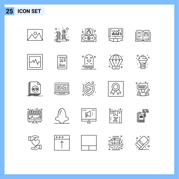 25个通用线符号象征教育图片下载