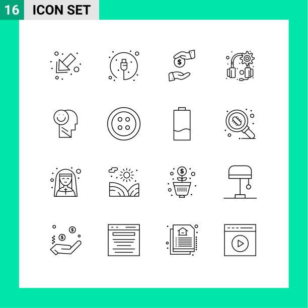 现代集16轮廓象形生活图片下载