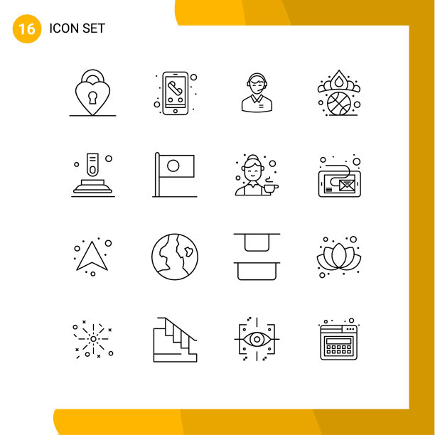 第16组为获胜者勾勒出标志和符号图片下载