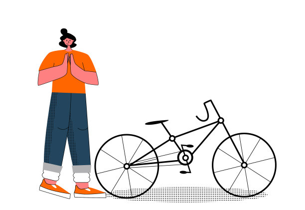 自行车修理平铺式图片下载