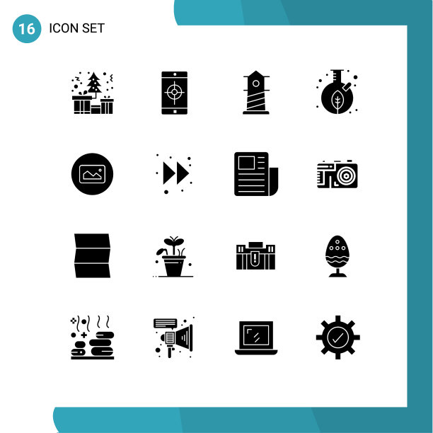 16 .用户界面实心字形包现代图片下载