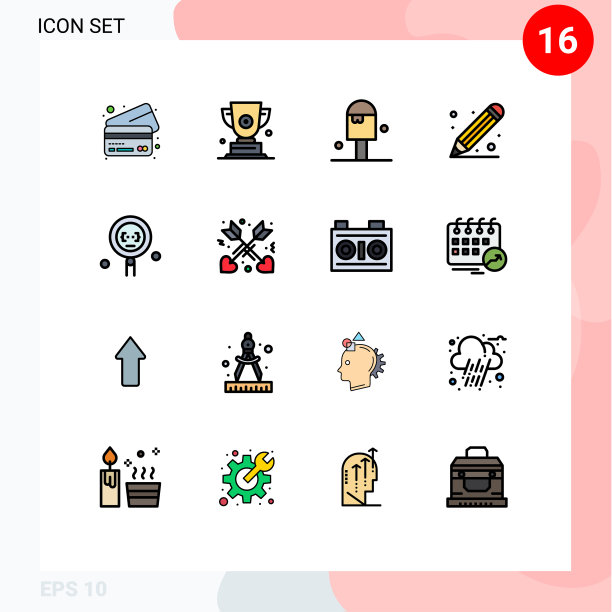 16平面颜色填充线概念的网站图片下载