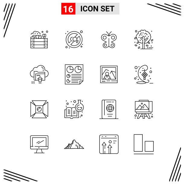 设置16个轮廓在网格上上传图片下载