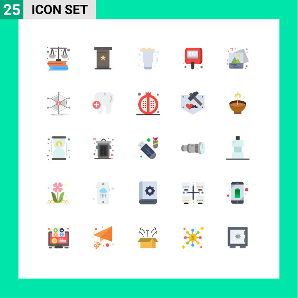 设置25平面颜色的网格标签竞争图片下载