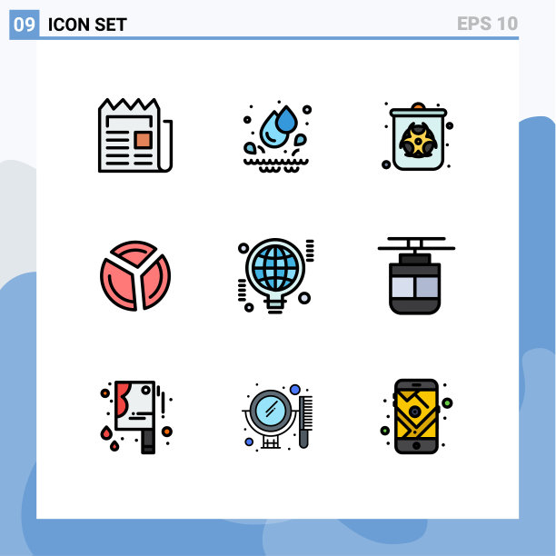 9 .创意图标的现代标志和符号图片下载