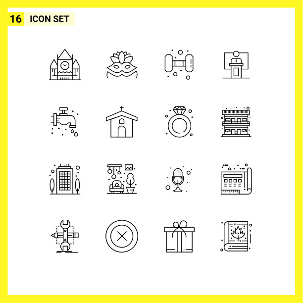 大纲包16通用符号扬声器图片下载