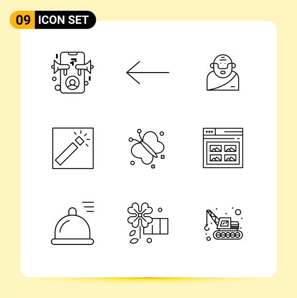 9组现代轮廓设定美丽飞图片下载