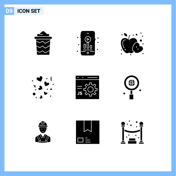 9个适用于网络和移动的通用实体符号图片下载