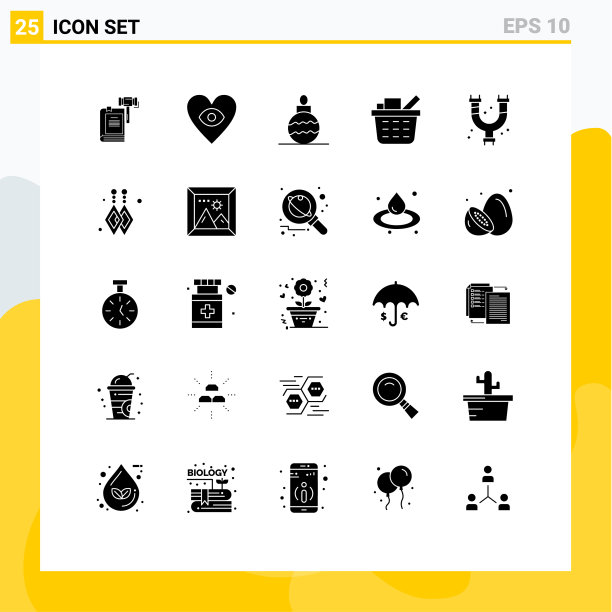 移动界面立体字形设置25个象形文字图片下载