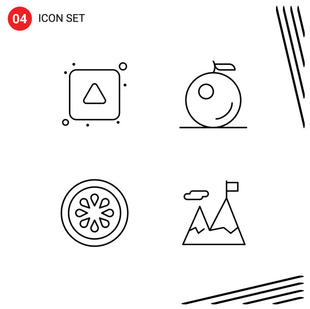 包装4现代填充线平色标志和图片下载