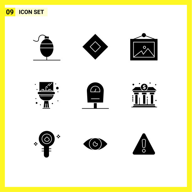 组9现代立体字形设置银行仪表图片下载