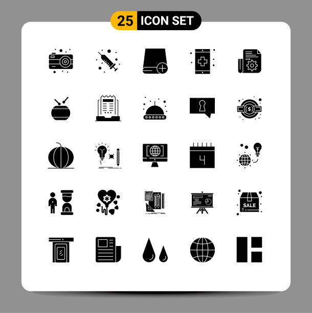 为文件夹健康状况在网格上设置25个实字形图片下载