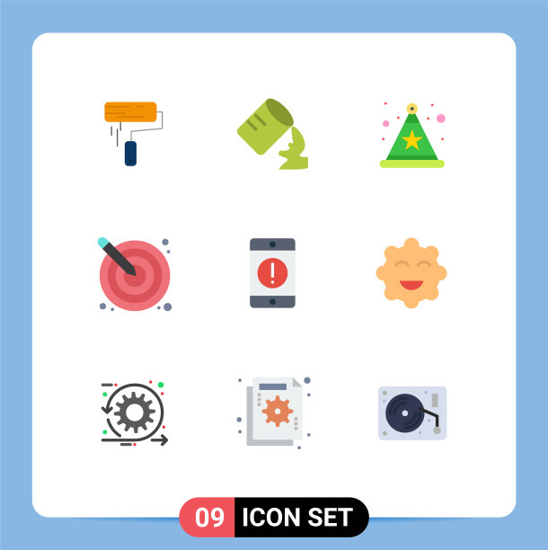 9 .主题平色和可编辑的符号图片下载