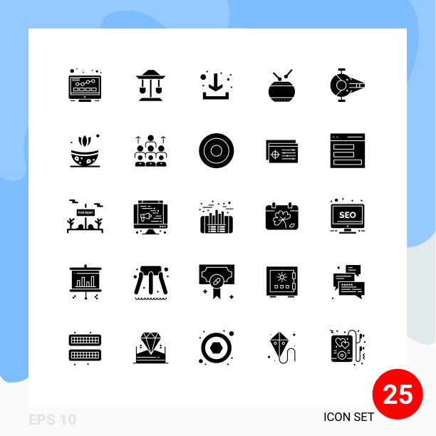 现代设置了25个立体象形文字和符号等图片下载