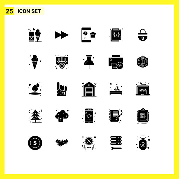 股票图标包25行符号和符号图片下载