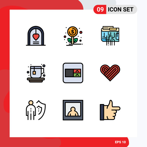 在网格上设置9填充线的平面颜色图片下载