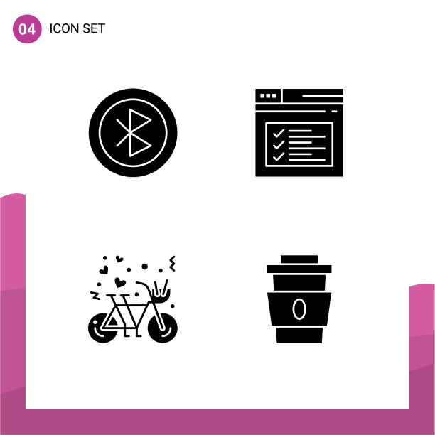 移动界面立体字形设置4个象形图图片下载