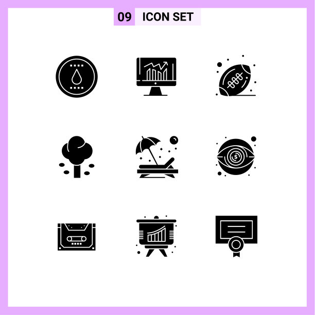 用户界面包9个基本立体字形图片下载