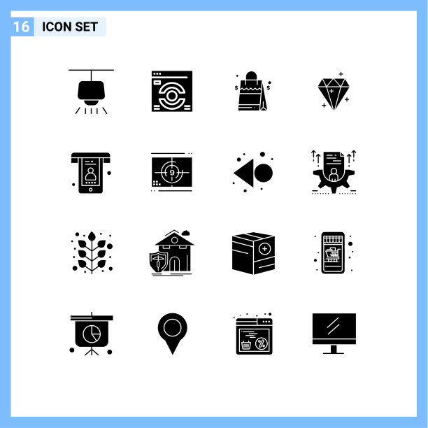 现代集16个立体象形文字之图片下载